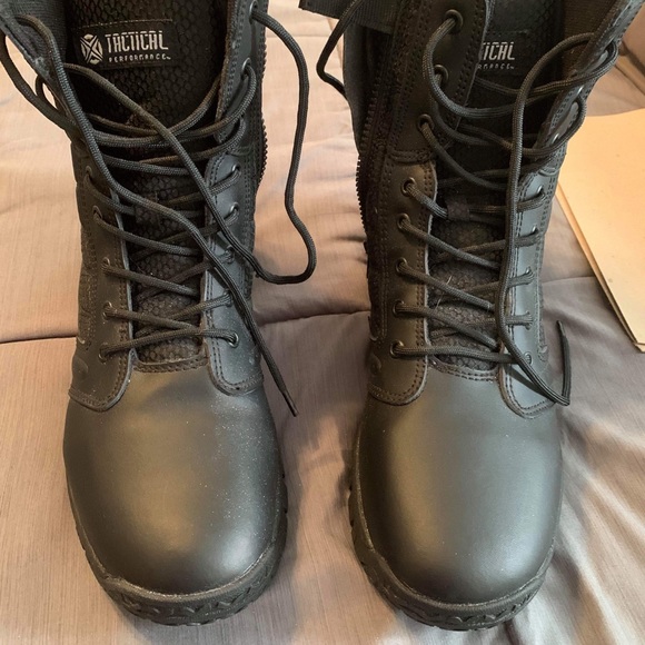 Tactical boots, black not steel toe. 10.5EEEE - Picture 2 of 4